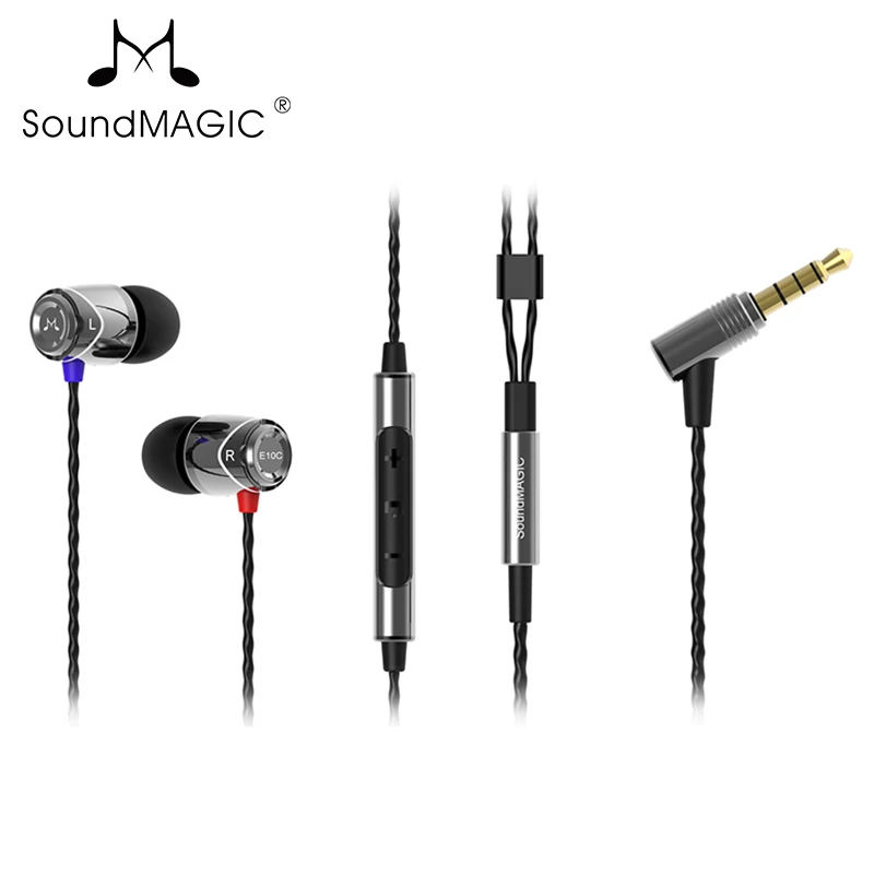 SoundMAGIC Sound MAGIC E10C наушники-вкладыши с микрофоном и функцией изменения громкости шумоизолирующие наушники-вкладыши Hi-Fi стерео наушники - Цвет: Серый