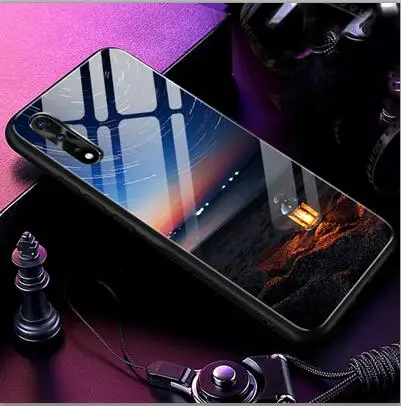 A2 Закаленное стекло крышка для VIVO Z5 z5 силиконовая Мягкая задняя крышка для VIVO Z 5 звездный узор телефонные чехлы оболочка VIVOZ5 z 5 - Цвет: A2