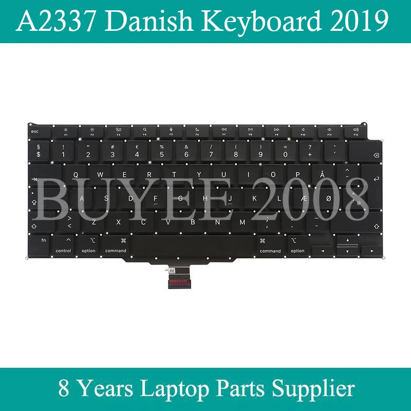 

Оригинальная клавиатура A2141 с датской раскладкой, для Macbook Pro 16 дюймов, замена клавиатуры A2141 Dansk, конец 2019 года