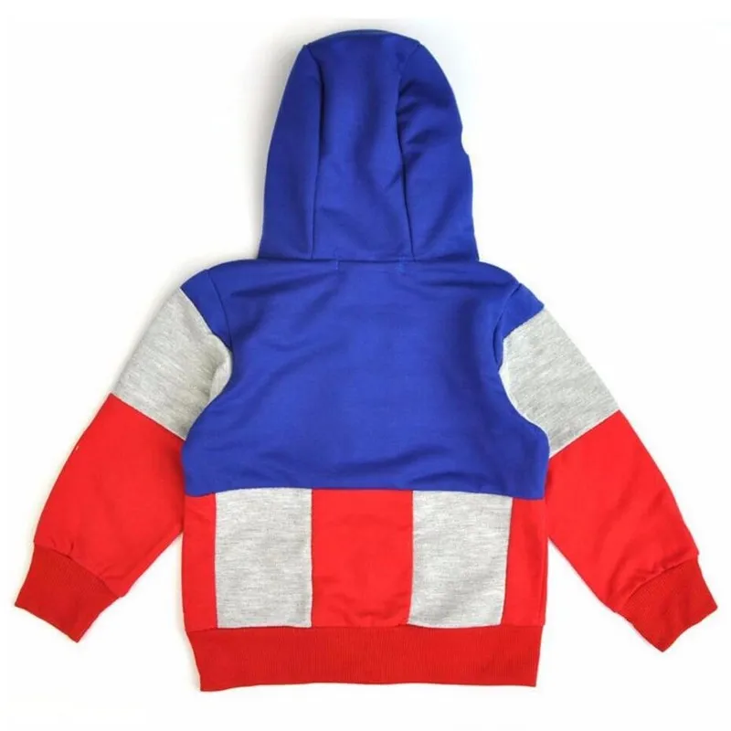 Комплекты одежды для мальчиков от 2 до 8 лет «Капитан Америка» осенний костюм для активного отдыха для мальчиков, толстовка с капюшоном, пальто+ штаны, детская одежда