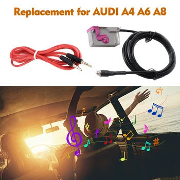 

Car RNSE Headunit AUX Adapter with 3.5mm Jack RNS-E AUX-IN Cable Universal Replacement for AUDI A4 A6 A8