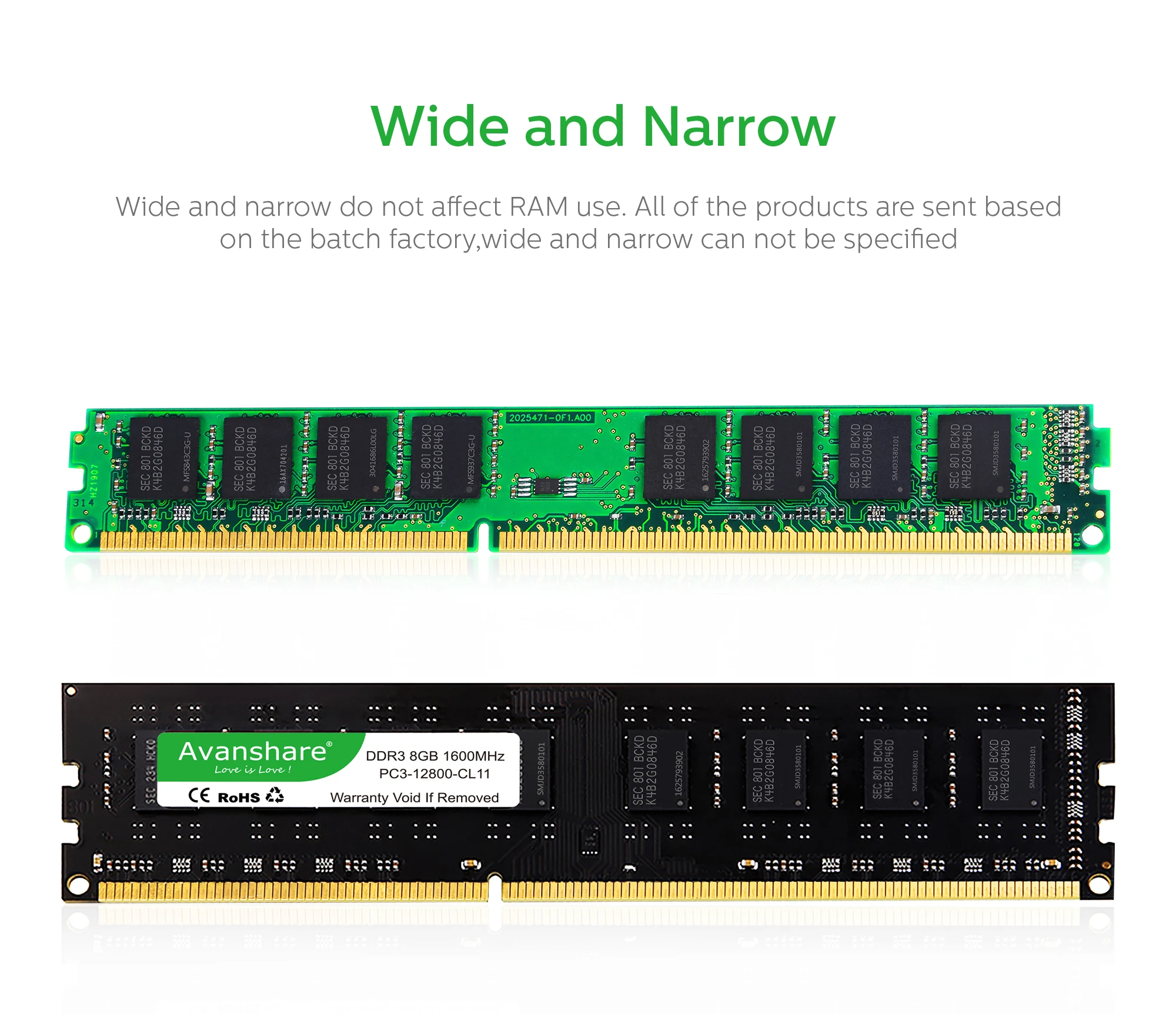 DDR3 8 ГБ 4 ГБ 1333 МГц 1600 МГц Настольный ОЗУ компьютерный модуль памяти для AMD 240pin 1,5 В от Avanshare