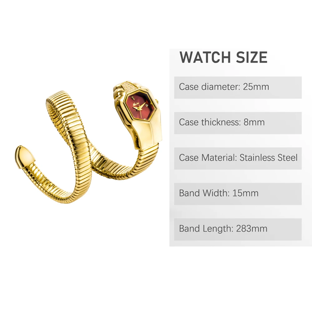 Top Women's Watches Snake Shape Luxury Wrist Watch For Women Steel Unique Gold Quartz Ladies Watch Clock Relogio Feminino Gift