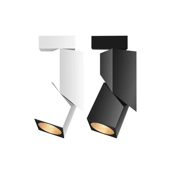 

Fashion Art cube 7W 10W 12W 15W CREE led track light Adjustable angle Rail lamp backdrop lighting fixture spot lighting