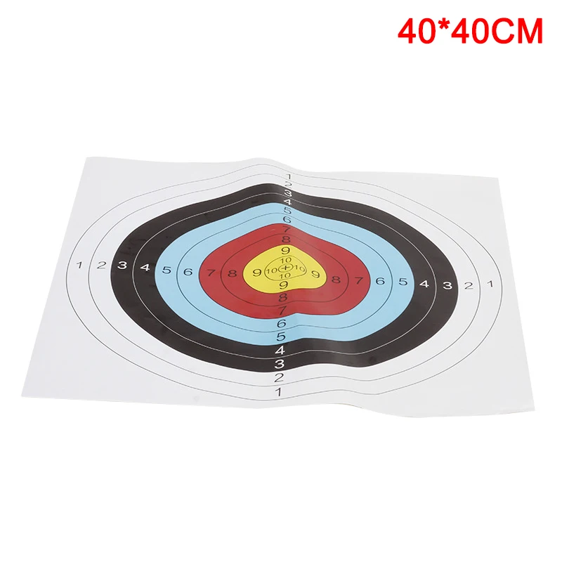40cmx40cm 10 шт. мишени для стрельбы из лука бумажный лук со стрелкой для лица бумажная цель для стрельбы для упражнений в охоте тренировка XR-Hot - Цвет: 40cmx40cm