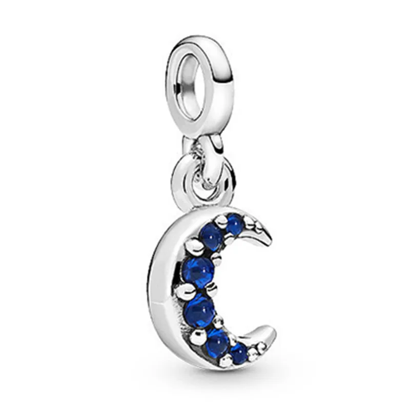 1Pcs Cute Blue Angel Mermaid Stars Moon Bead Pendant Suitable for DIY Charm Bracelet Necklace Accessory Women Jewelry Making 