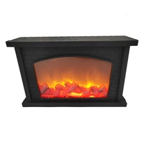 Lampe lanterne Led USB à effet de flamme, fausse cheminée, batterie AA, ornement de noël