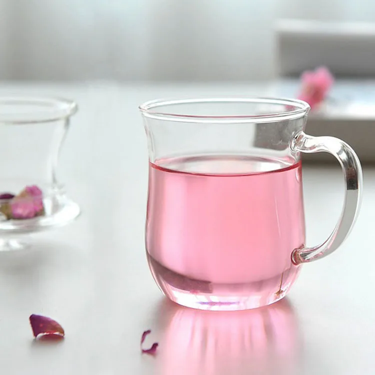 Transparent Clear Glass Milk Mug Coffee Tea Cup Teapot Kettle With Tea Infuser Filter&Lid Home Office Drinkware