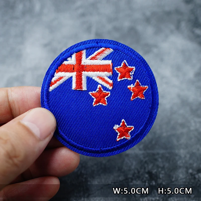 National Flag Patches Embroidery For T-Shirt Iron On Appliques Clothes Jeans Stickers Badges Country The Stars And Stripes