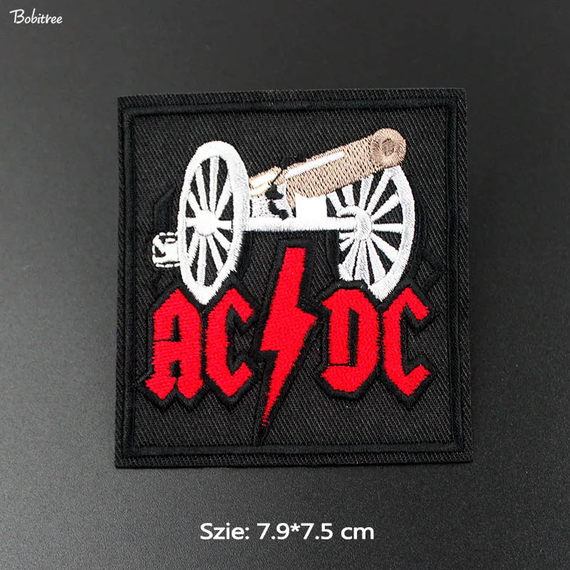 Музыка ACDC рок группа патчи утюг на вышитые значки для куртки панк одежда для хиппи наклейки шитье DIY аппликации - Цвет: 1pcs as photo