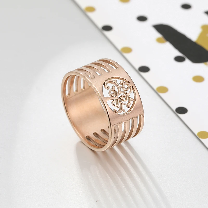 Unift винтажное широкое кольцо для мужчин и женщин из высококачественной