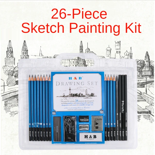 31 Pcs Sketch Pencil Set Professional Sketching Drawing Kit Wood Pencil  Painter School Students Art Supplies - AliExpress