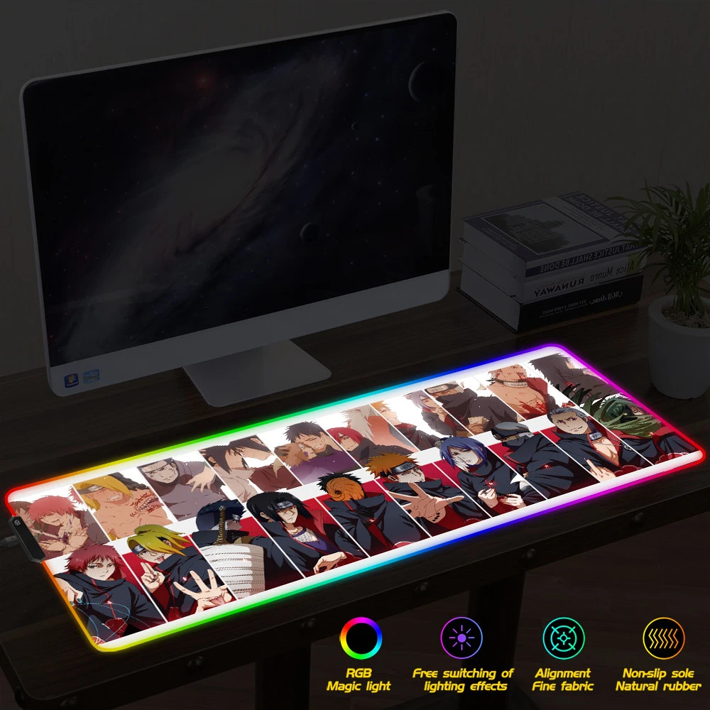 FFFAS RGB светодиодный коврик для мыши популярная анимационная игровая группа японские футболисты любят ноутбук компьютер ПК клавиатура и коврик для мыши