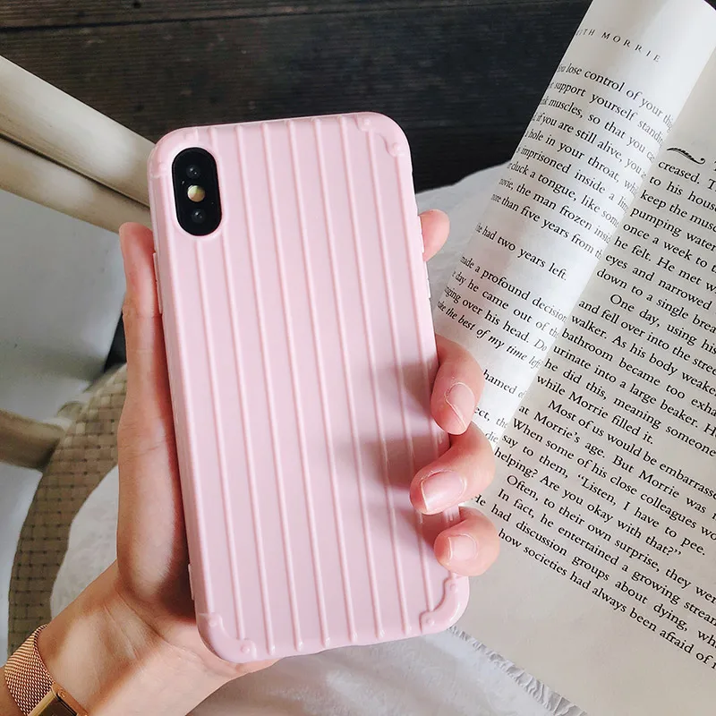 

Ins suitcase simple solid color For Samsung A10 20 30 50 case M10 20 40 anti-drop silicone sleeve all-inclusive soft shell