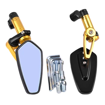

Universal Motorcycle Rearview Mirror Aluminum Alloy Modified Rearview Mirror Blue Lens Rearview Mirror