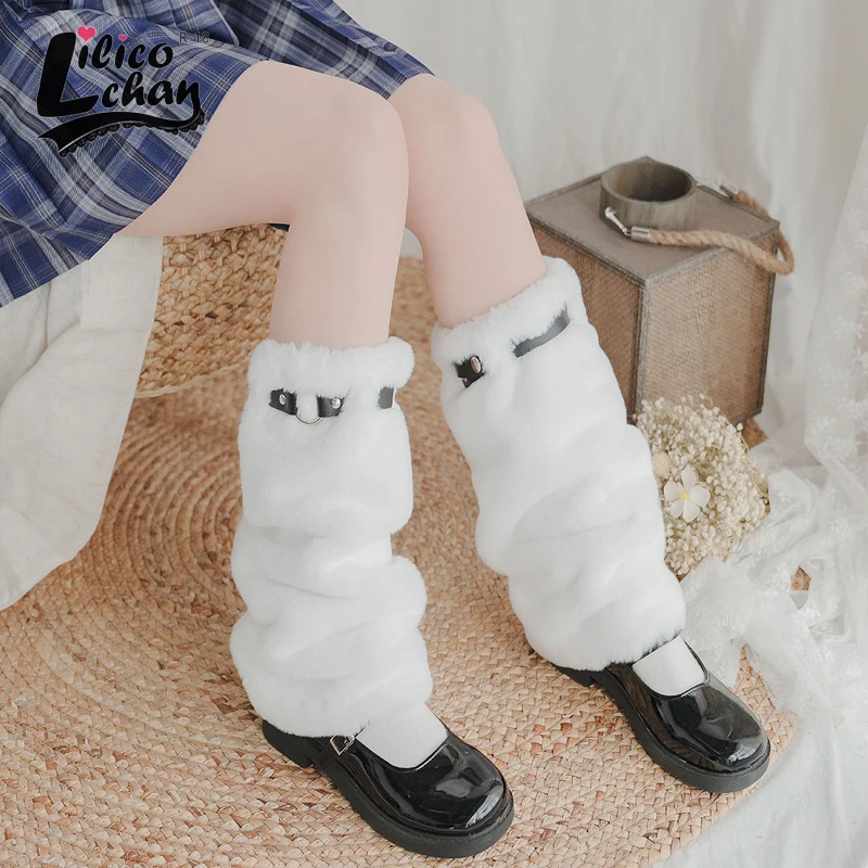 

College Wind Winter Warm Thickened Leg Cover Cute and Comfortable Plush Fur JK Tube Stockings Harajuku Style Pile Pile Socks