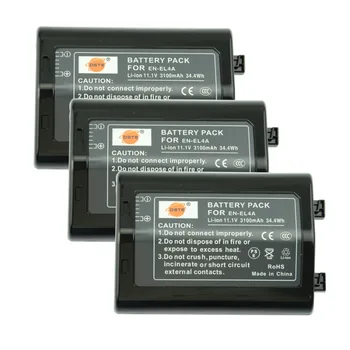 

3PCS 3100mAh 11.1V DSTE EN-EL4A EN-el4a ENEL4 DSLR Camera Battery for Nikon D3S D2H D2Hs D3 D2Xs D2X D300 F6 D2Z D3X Grip