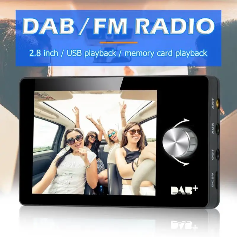 2,8 дюймов 2 Din Авторадио цветной TFT ЖК-экран Автомобильный DAB+ радиоприемник DAB тюнер fm-передатчик MP3-плеер USB зарядное устройство