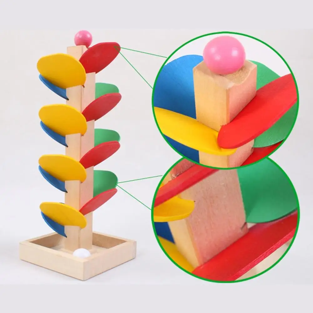 

Wooden Tree Marble Ball Run Track Game Montessori Educational toy Blocks Baby Kids Children Intelligence Early Educational Toy