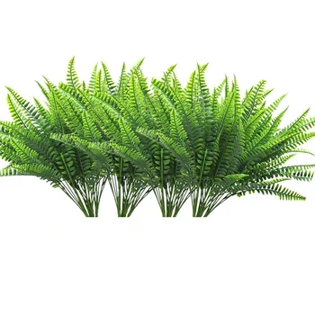 

NEW-Artificial Flowers Outdoor Plants,7 Branches Boston Flower Shrubs Hanging Planter Home Wedding Office Garden Decor 8