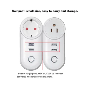 

Hot Smart Socket EU US Plug Smart Power Strip APP Remote Control Voice Control Home Timer for Android iOS 2 USB Port Socket