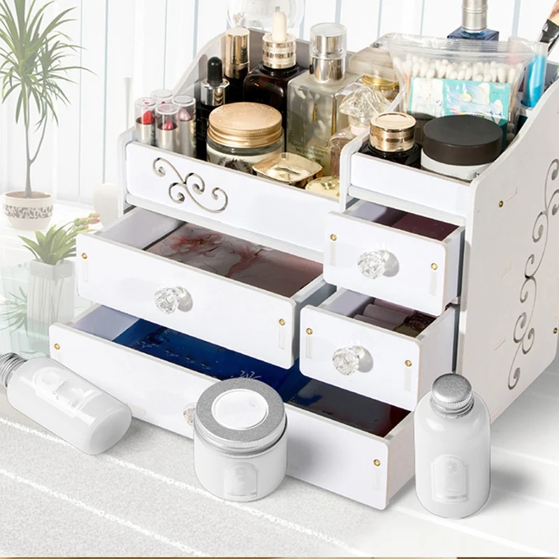 Plastic Make Up Organizer Jewelry Container Diy Waterproof Storage Box Cosmetic Container Jewelry Case Storage Organizer