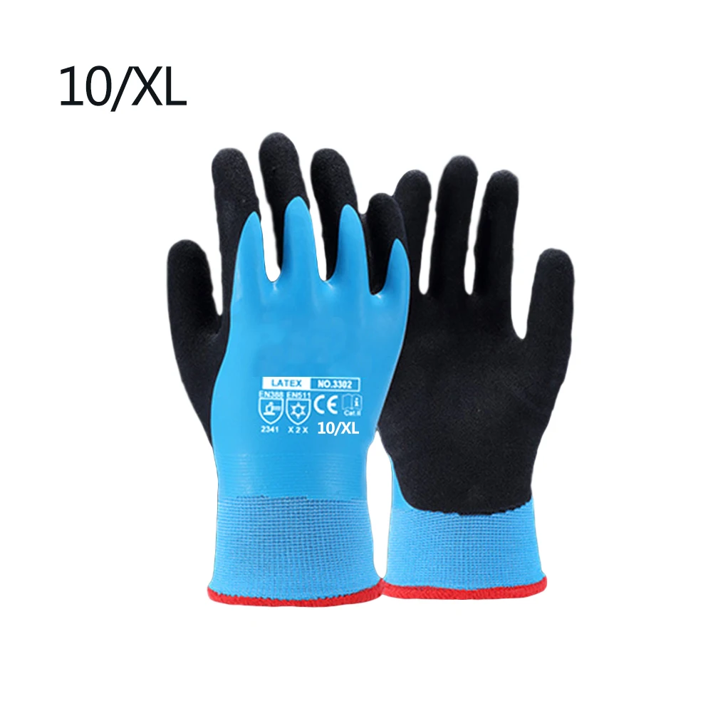 

Thermal Lined Cold Weather Waterproof Tool Grip Work Gloves For Winter Fishing