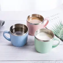 Новая чашка детская чашка из нержавеющей стали Изолированная анти-обжигающая детская чашка анти-осень чашка кухонная бутылка