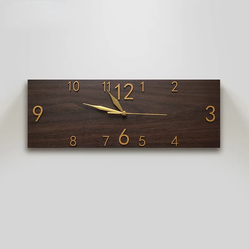 Rectangular Wall Clocks Wood Wall Clock European Style Retro Wood