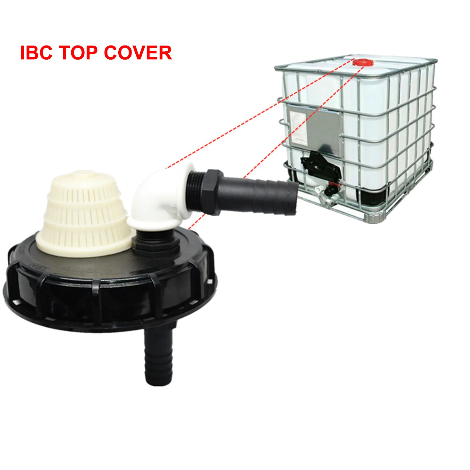 IBC Tank Lid Coarse Threaded Cap Adapter Connector IBC Ton Barrel Accessories Ton Barrel Cover 25mm 32mm Chemical Barrel Cover