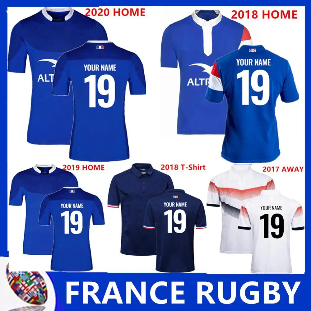 Camiseta de RUGBY de Francia, ropa para casa, talla S-M-L-XL-XXL-3XL, 2019/2020