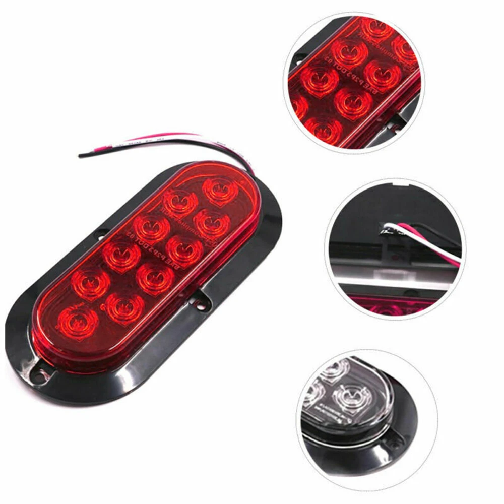 2 шт. 10LED автомобильные сигнальные фонари, лампа, боковой тормоз, рулевая фара, прицеп Материал: PC+ ABS