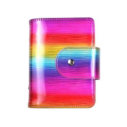 Rainbow Finger Angel 20 слотов ПУ ногтей штамповки пластины Чехол Радуга/фиолетовый/розовый 6X12 см шаблон для ногтей Органайзер держатель для хранения сумка# FJH16 - Цвет: Rainbow