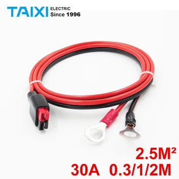 

Anderson 30A 600V 2.5 Square Extended Cable 0.3/1/2/m Connecting wire with M8 Terminal Bolt