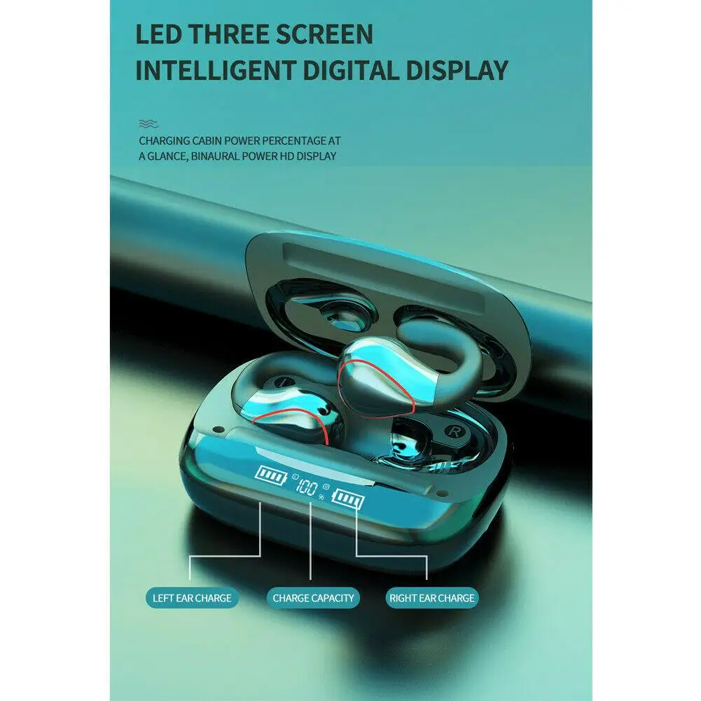TWS Wireless Headsets Bluetooth Stereo Music Earphones Mini Earbuds Handsfree with Mic for iPhone Android Cell Phones