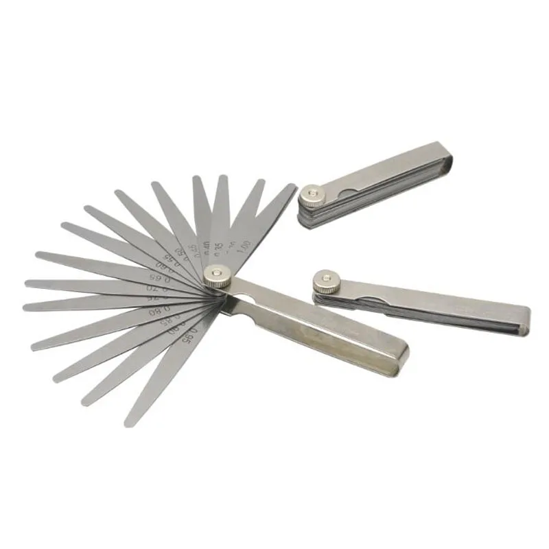Detachable Feeler Thickness Gauge 20 Blade Gap Filling Thickness Gauge 0.02-1.0mm Feeler Gauge Microchip Measurement Tool