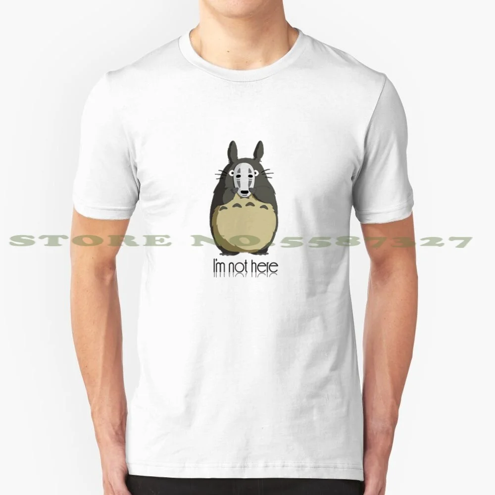 Totoro I'M Not Here модная Винтажная футболка футболки с изображением осьминога
