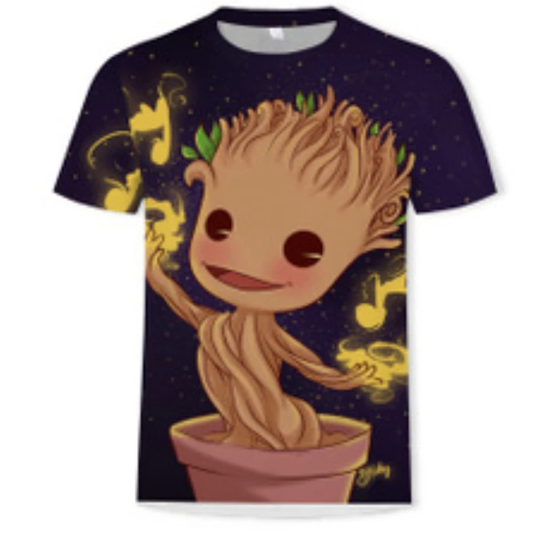 2018 новая футболка I Am Groot Мужская/wo Мужская Повседневная с 3d героями мультфильмов