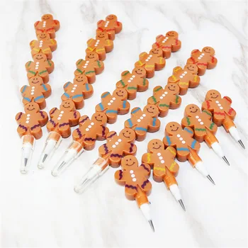 

2pcs Non-sharpening Snowman Pencils Pen Cap Students Writing Pens School Stationery Pencil for Kids Christmas Office Supplies