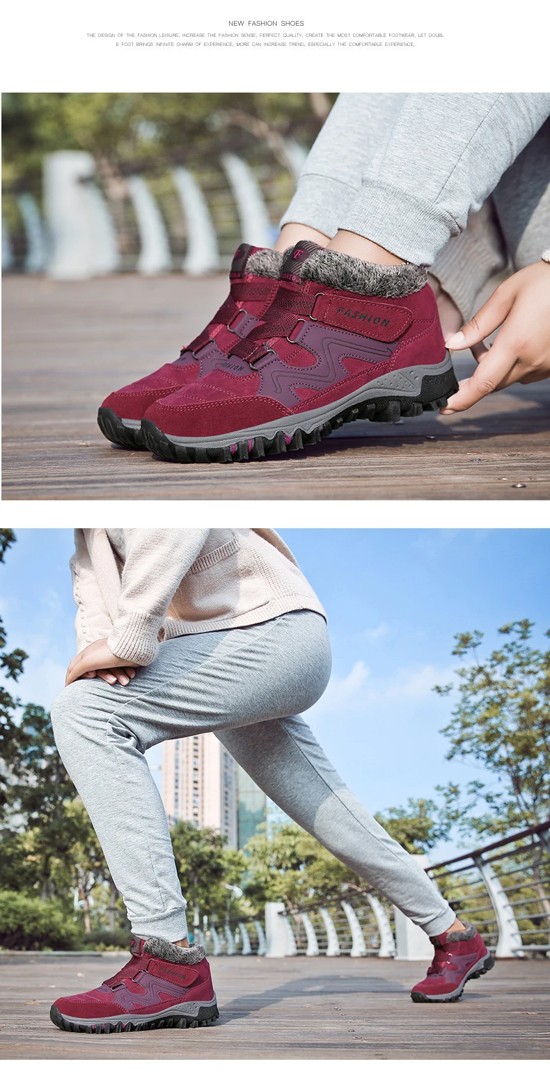 Men Boots Winter Warm Snow Boots with Fur Men Women Boots Work Shoes Men Tactical Boot Waterproof Rubber Unisex Shoes Plus Size