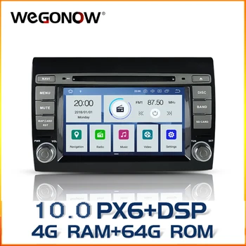 

DSP PX6 IPS Android 10 4GB RAM 64G ROM Car DVD Player GPS Map Wifi RDS Radio Bluetooth 4.2 For Fiat BRAVO 2007-2009 2011 2012