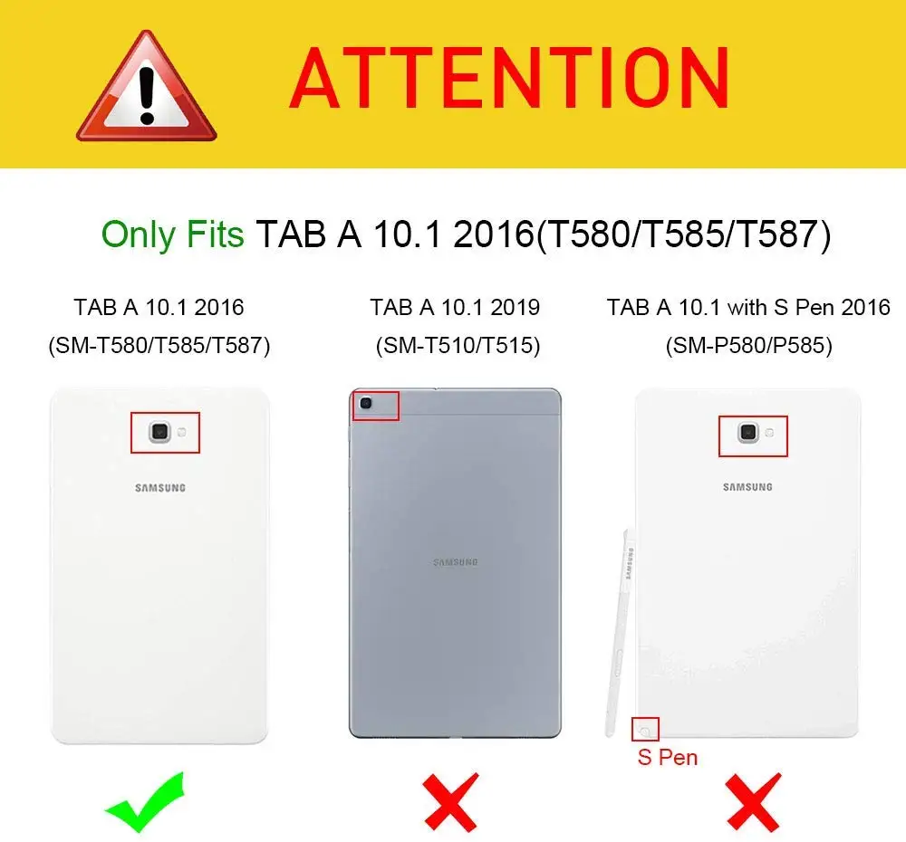 Чехол для планшета Samsung Galaxy Tab A A6 10 1 2016 SM T580 T580N T585 T585C с вращающейся на 360 градусов