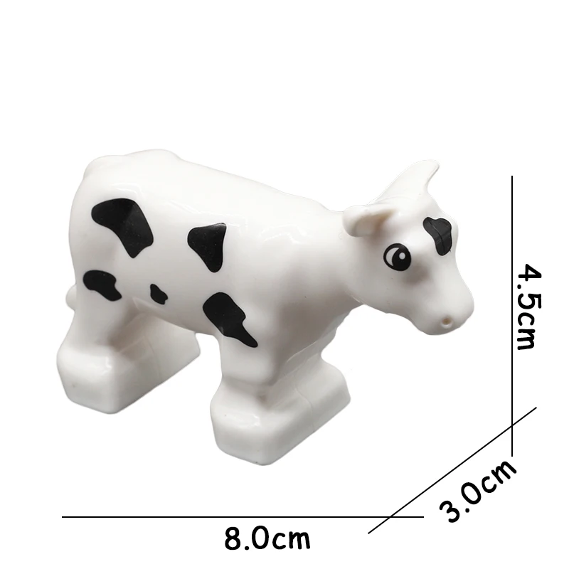 Big Size Building Blocks Animal Accessories Farm Figures Pig Rabbit Chicken Duck Dog Cat Bird horse Cow Sheep DIY Toys Gifts
