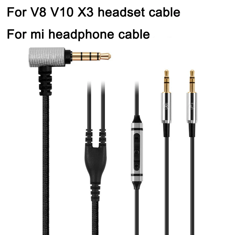 For Sol Republic X3 V8 V10 Headest Replace Line With Mic For Xiaomi Headphones Cable Connecter