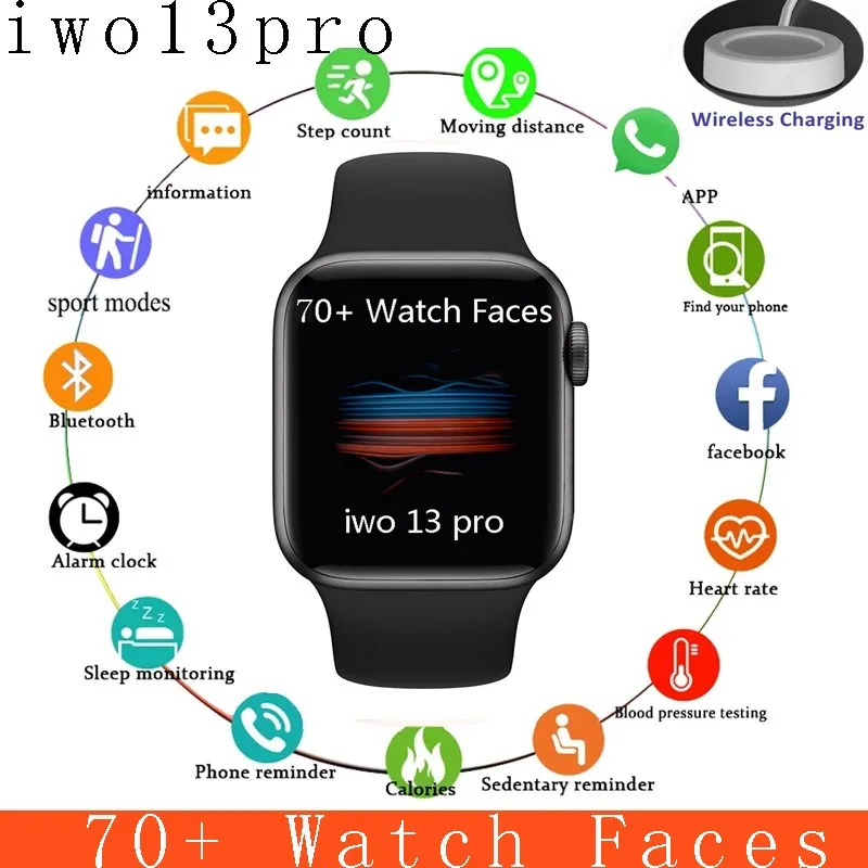 Iwo 13 Pro Smart Watch Men 2021 Bluetooth Call Custom Dial Sleep Monitor Women Smartwatch Pk U78 U88 plus HW37 pro | Электроника