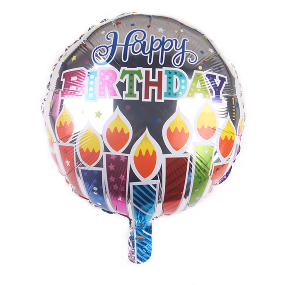 Новые 33 узоров 18-дюймовый Круглый Фольга шар с днем рождения надувные воздушные шары с гелием День рождения украшения высокое качество игрушка