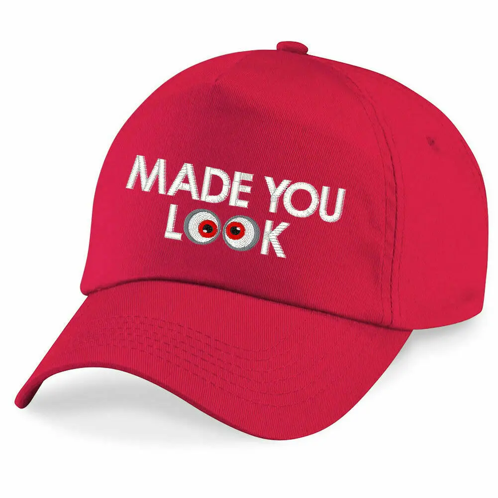 

MADE YOU LOOK Adjustable Hat MAGA Trump Donald Funny Eyes Looking, PRINTED CAPS, PRINTING
