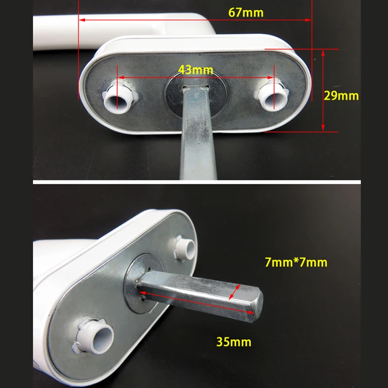 Прочный цинковый сплав белый Espagnolette оконная ручка НПВХ ручки для створчатого распашного окна замена оборудования дверные ручки