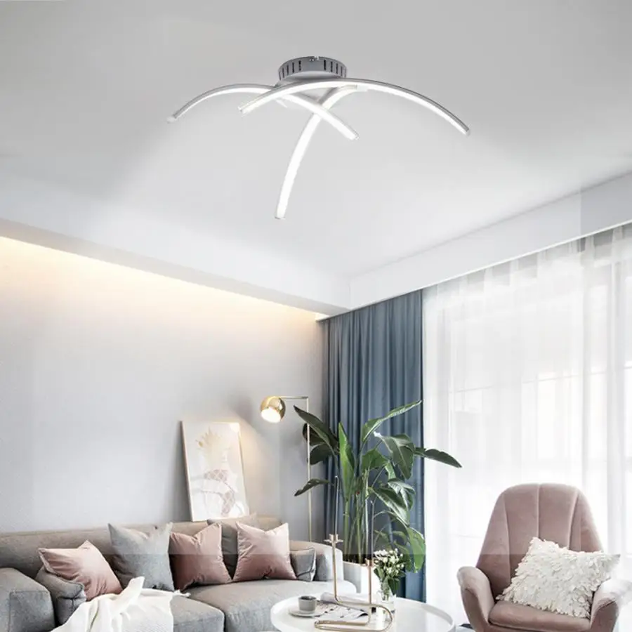 

AC 85-265V LED Ceiling Light Lamp For Bedroom Balcony 11W Warm White Chromed Color