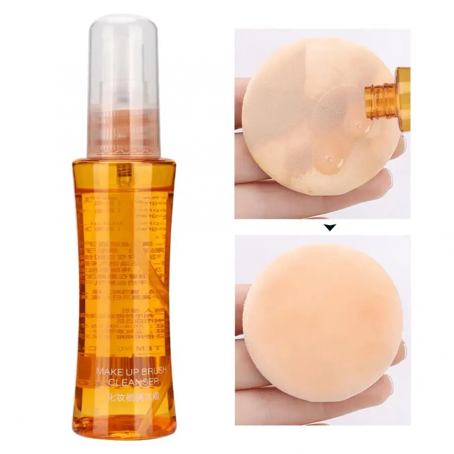 

65ml Make Up Tool Set Makeup Brush Cleaning Solution Powder Puff Dirt Remove Quick Cleaning Liquid Fluid 65ml Portable